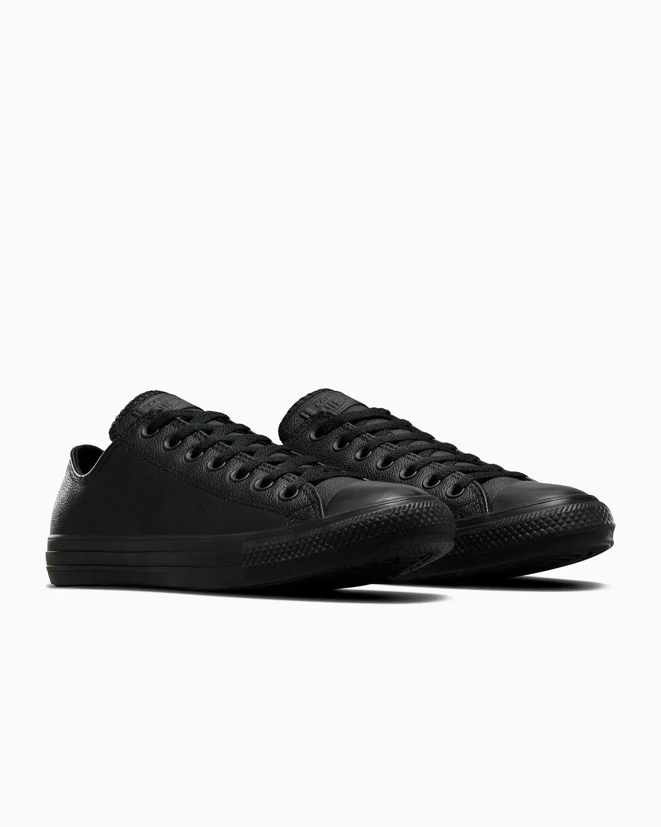 CONVERSE CHUCK TAYLOR ALL STAR LEATHER - LOW TOP BLACK/BLACK