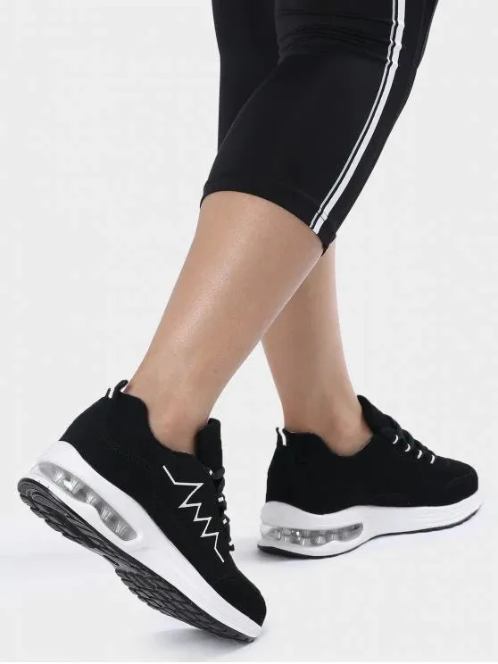 Cute Air Cushion Embroider Line Athletic Shoes