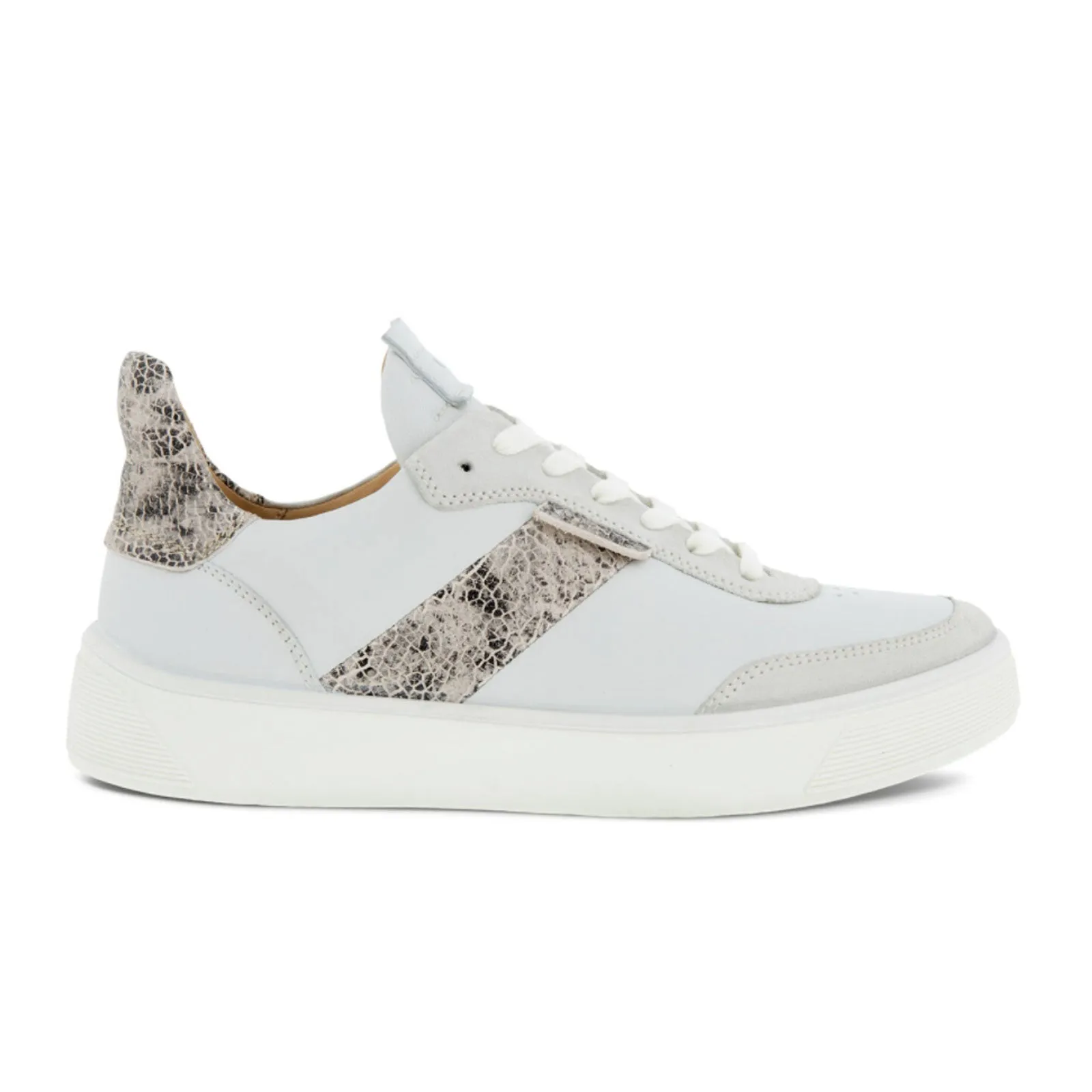 ECCO Street Tray Sneaker (Women) - Shadow White/White/Limestone Black