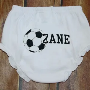 Embroidered Sports Ball & Name Ruffle Bloomers