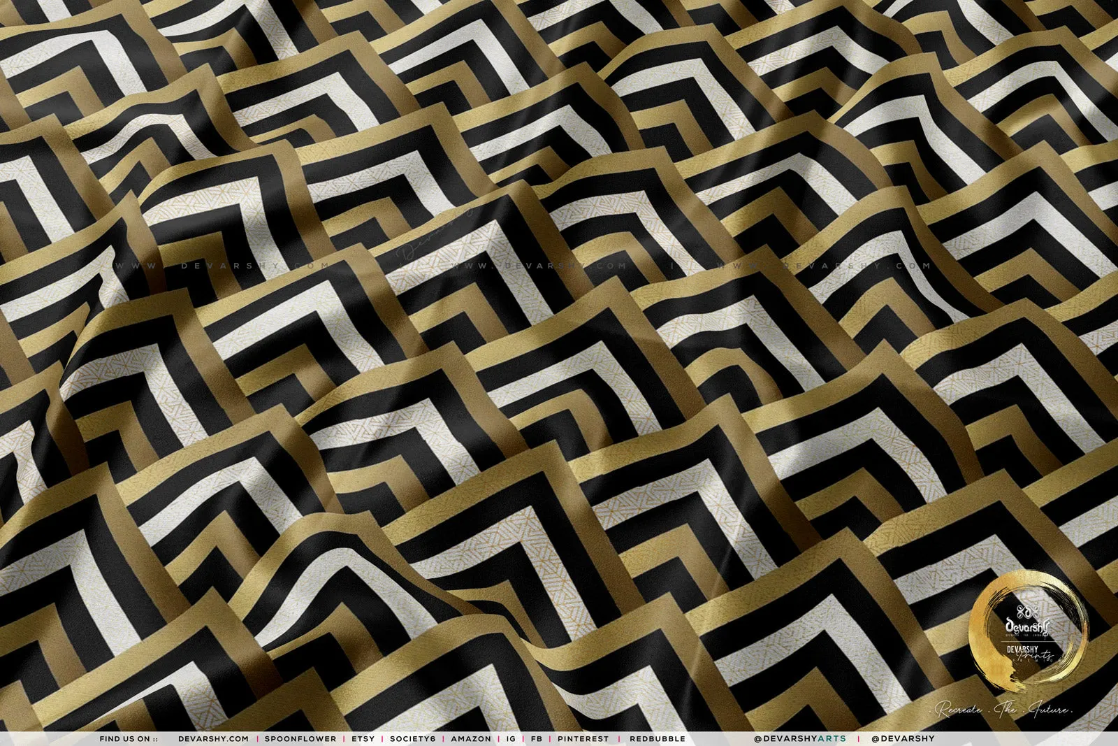 Euclidean Upholstery Fabric 3meters 4 Abstract Designs & 12 Furnishing Fabrics Zigzag Pattern Fabric by the yard | D20080