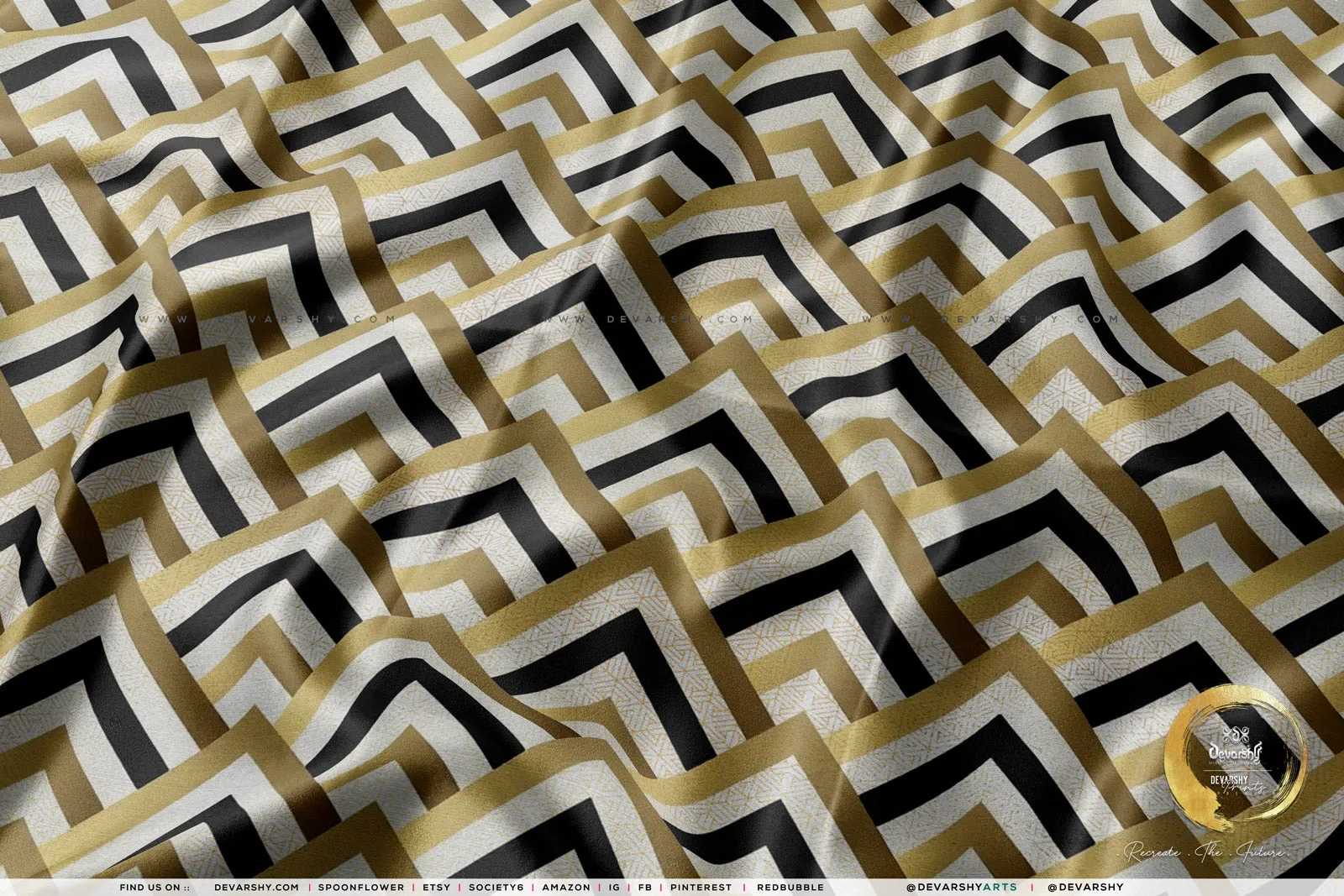 Euclidean Upholstery Fabric 3meters 4 Abstract Designs & 12 Furnishing Fabrics Zigzag Pattern Fabric by the yard | D20080