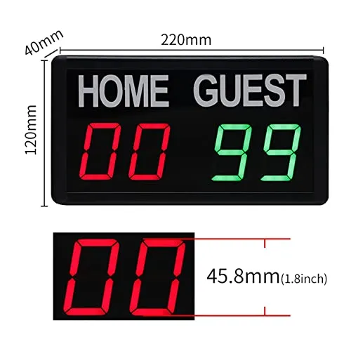 Fashion My Day® Portable LED Scoreboard Clock Electronic Score Board Score Keeper Sport | Home & Garden | Home Decor | Figurine | Figurines