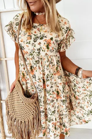 Feels Right Floral Print Short Sleeve Mini Dress - 3 Colors