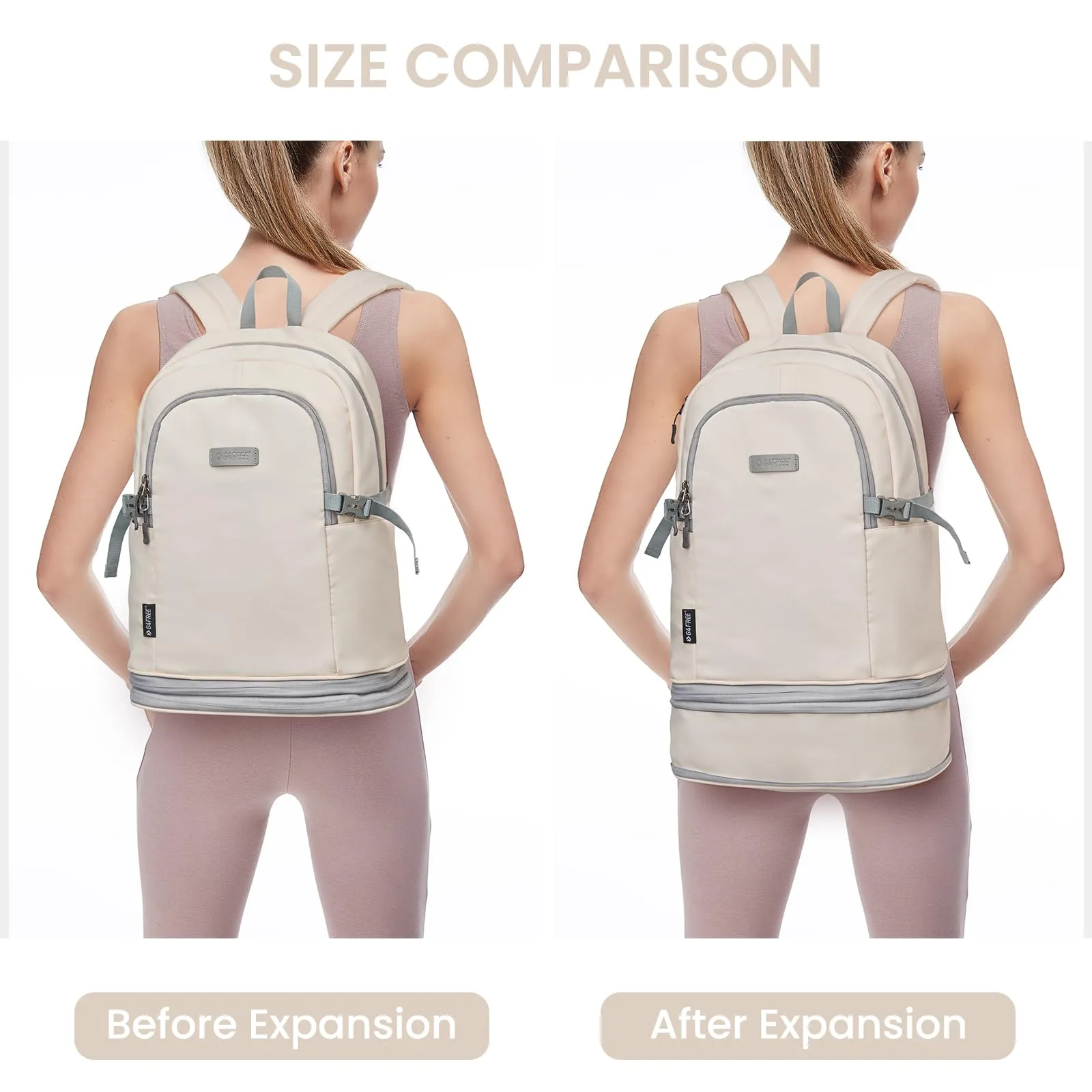 G4Free Gym Backpack For Women with Shoes Compartment & Wet Pocket