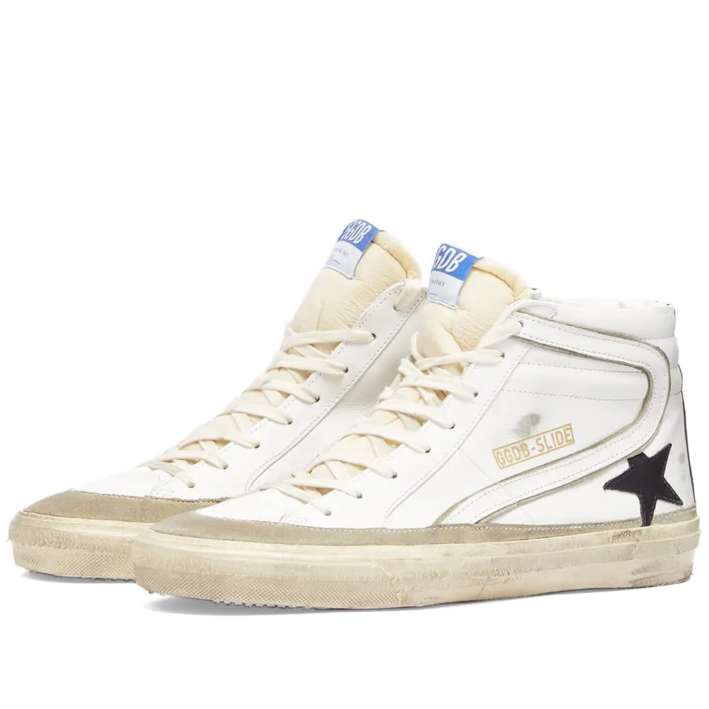 Golden Goose Slide Hi Top Leather Sneakers