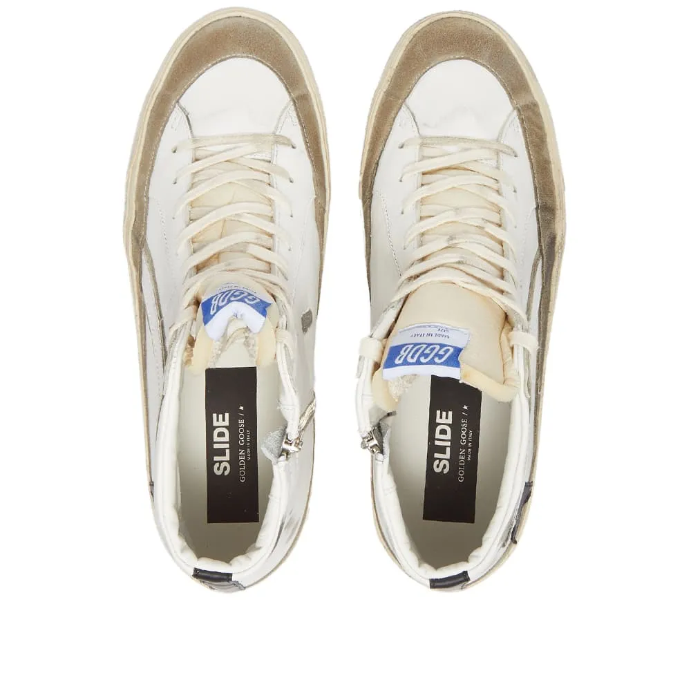 Golden Goose Slide Hi Top Leather Sneakers