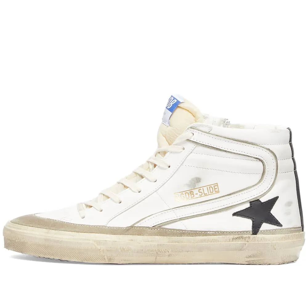 Golden Goose Slide Hi Top Leather Sneakers