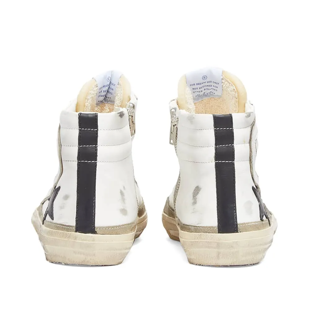 Golden Goose Slide Hi Top Leather Sneakers