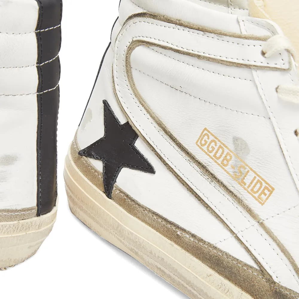 Golden Goose Slide Hi Top Leather Sneakers