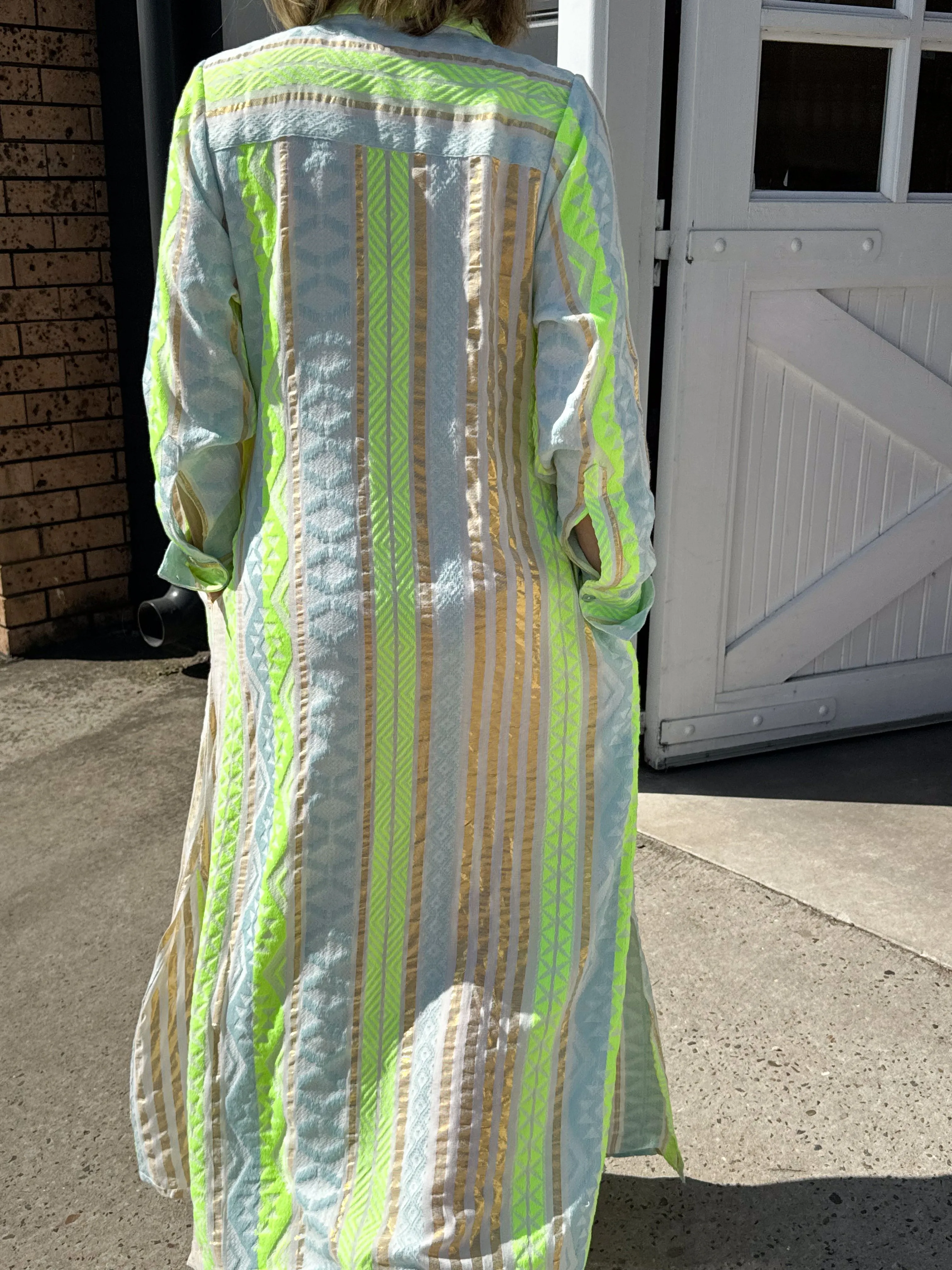 Grace and May Neon Gold Shirt Dress