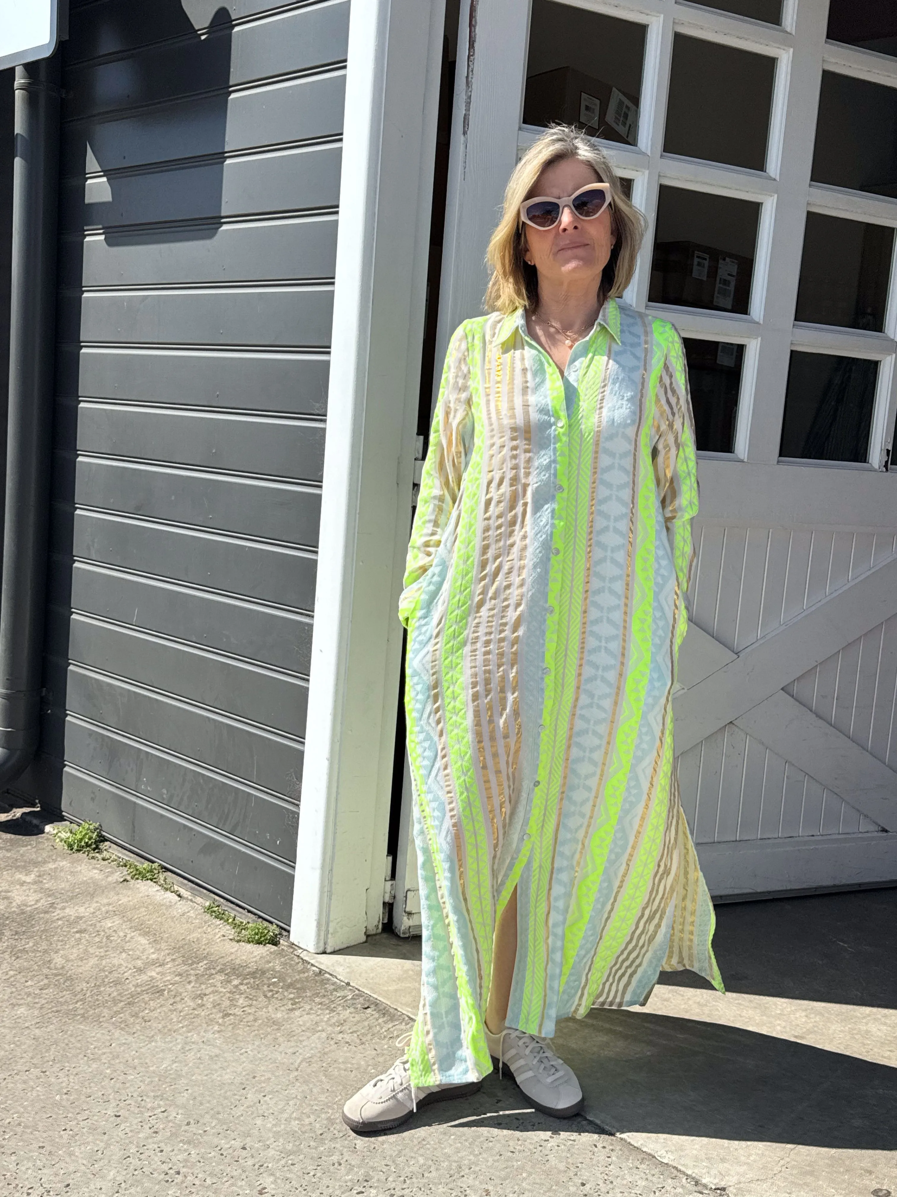 Grace and May Neon Gold Shirt Dress