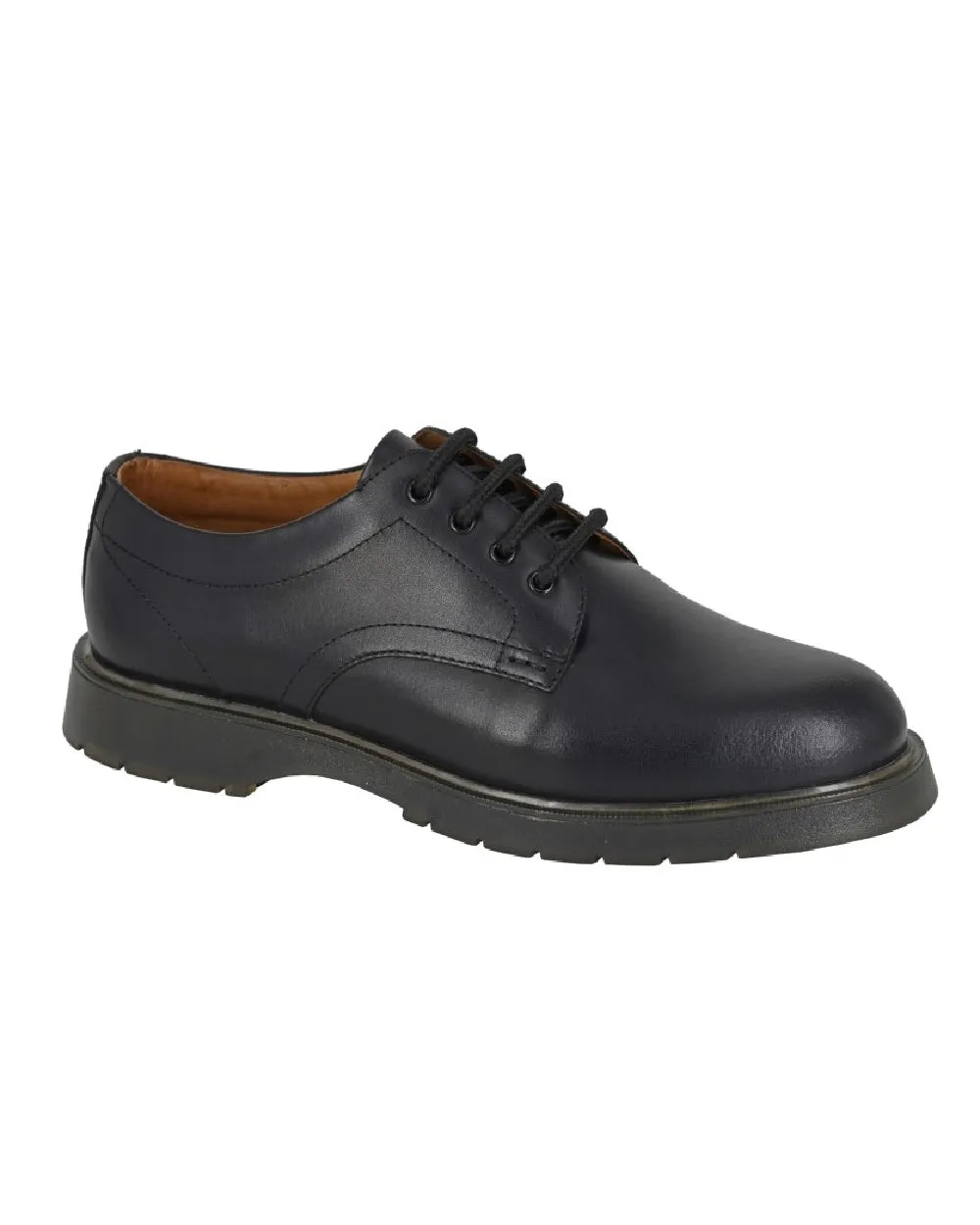 Grafters 4 Eyelet Smooth Leather Uniform Shoes