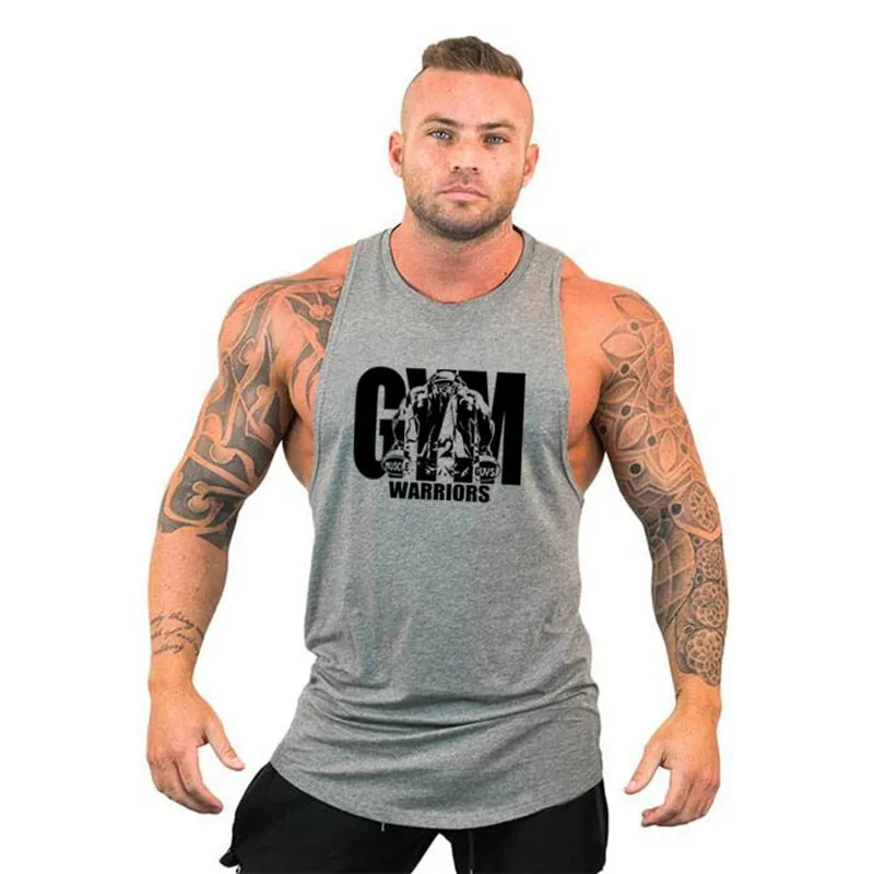 Gym Warriors Clothing Men's Bodybuilding Tank/stringers/Sleeveless T/ Cotton Sleeveless Sweatshirt Fitness Workout Sportswear Tops Male