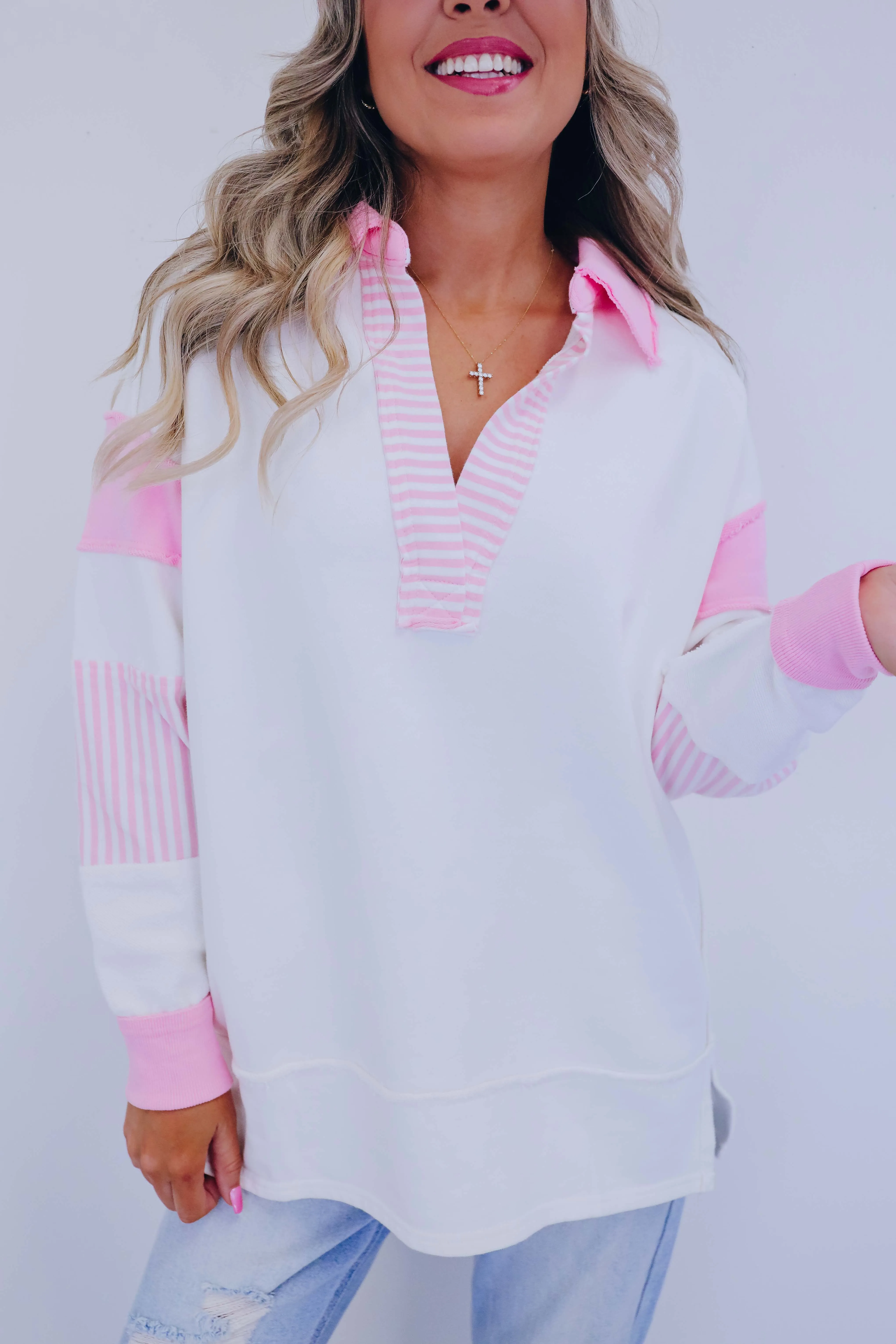 Hampton Slit Hem Colorblock Sweatshirt- 5 Colors