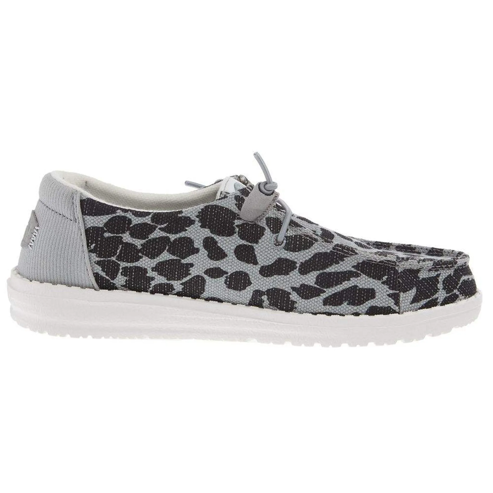 Hey Dude Womens Wendy Leopard Sparkle Black/Grey Casual