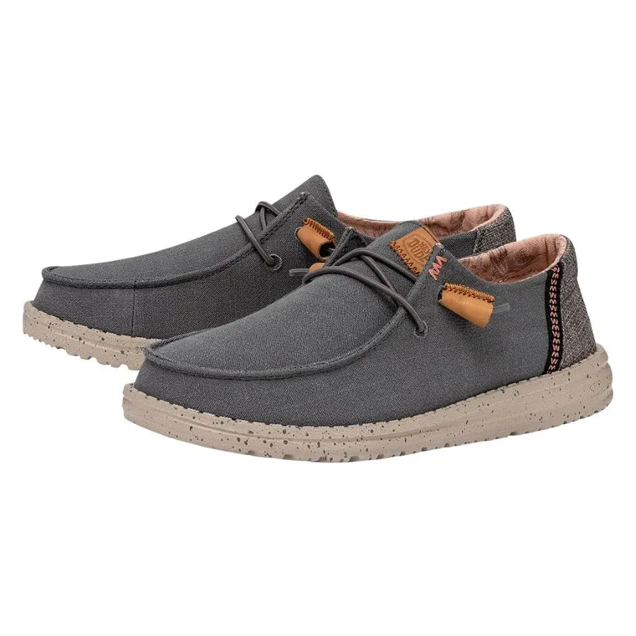 'Hey Dude' Women's Wendy Washed Canvas - Charcoal