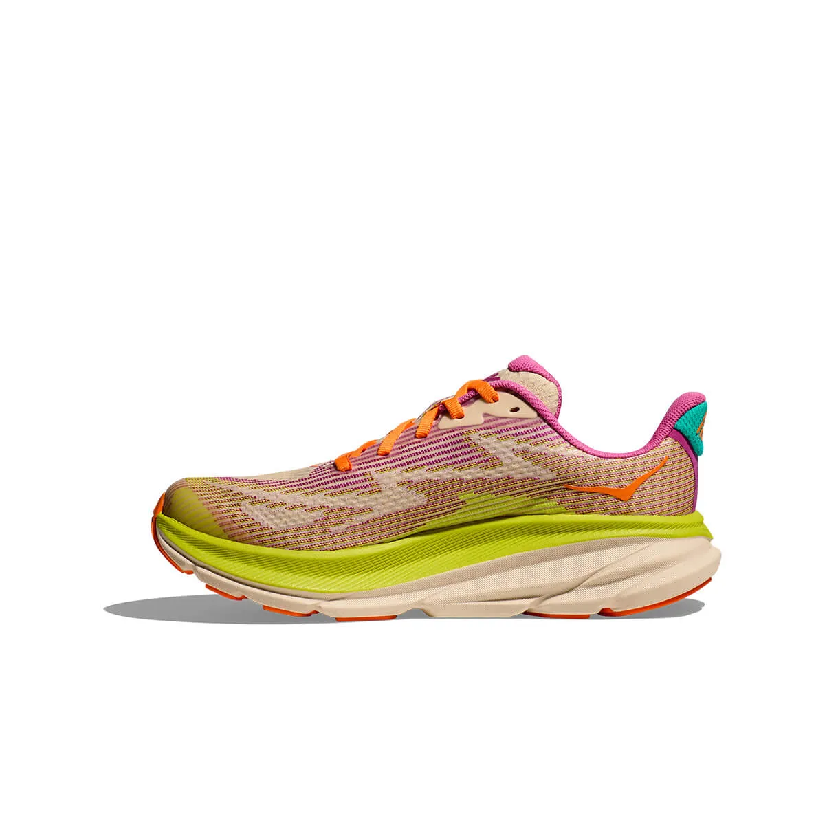 Hoka Clifton 9 Junior | Fuchsia / Vanilla