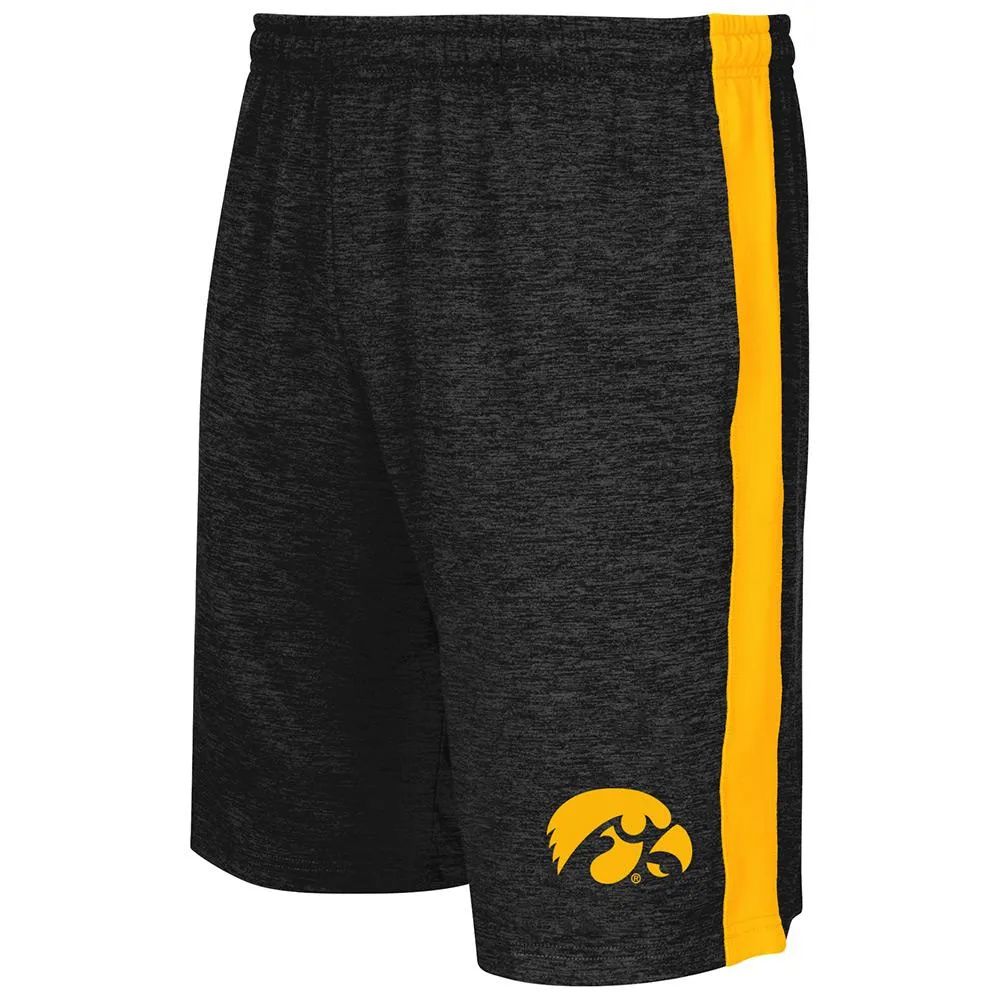 Iowa Hawkeyes Colosseum Charcoal Elastic Waistband Workout Basketball Shorts