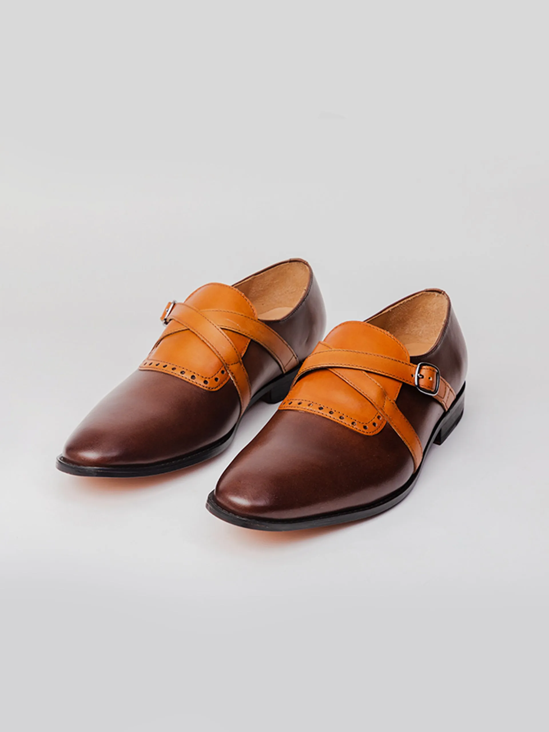 Jayden Single  Monk-strap - Tan/Brown