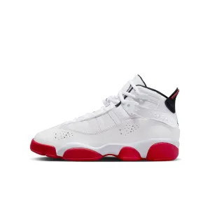 Jordan 6 Rings (GS) - WHITE/UNIVERSITY RED-BLACK