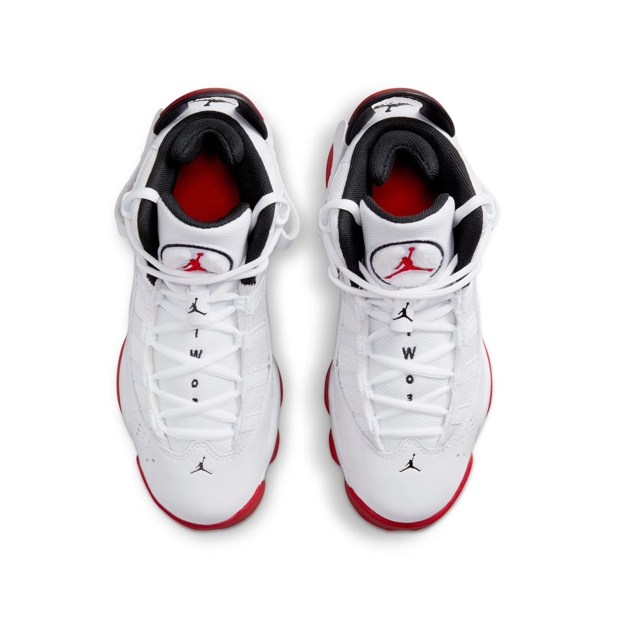 Jordan 6 Rings (GS) - WHITE/UNIVERSITY RED-BLACK