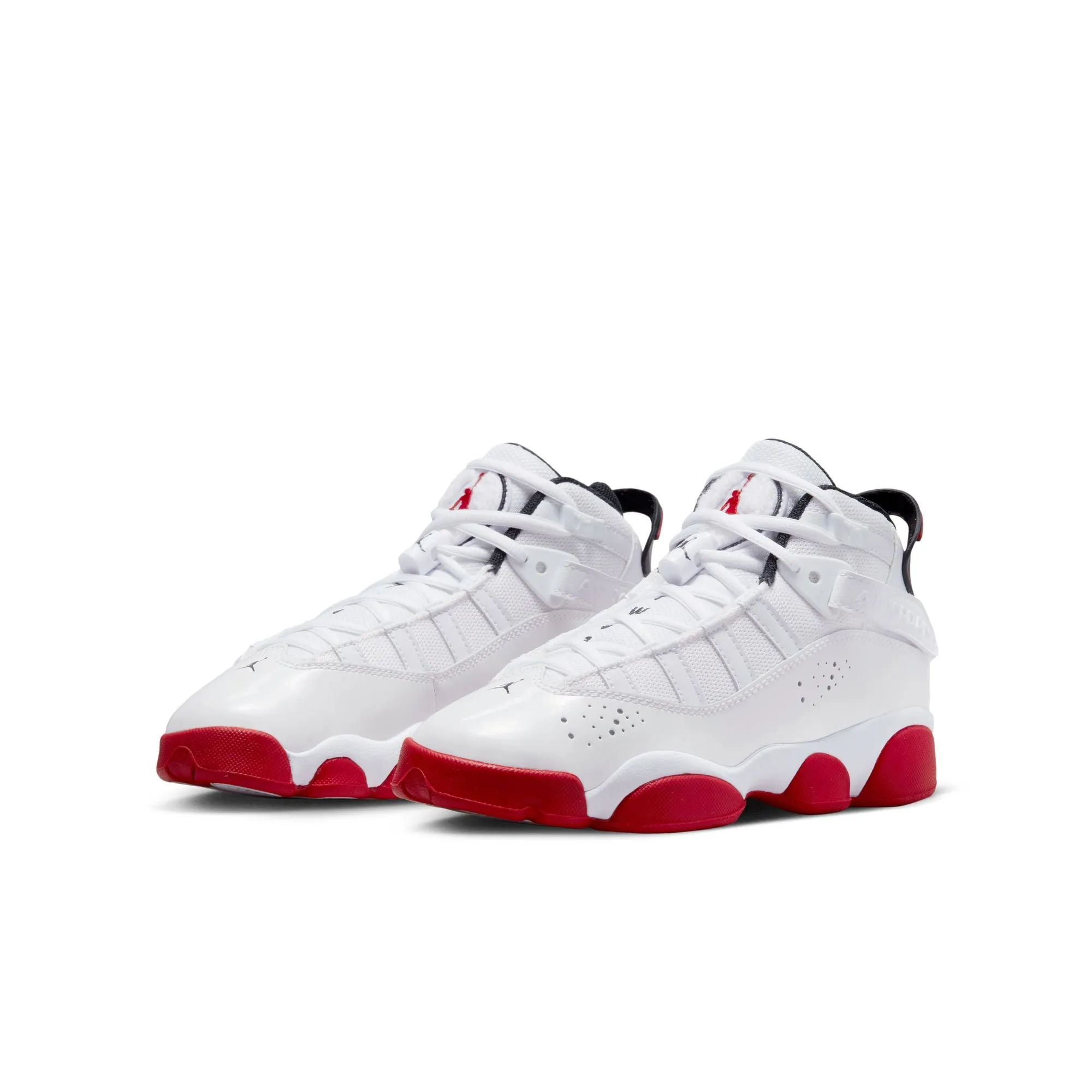 Jordan 6 Rings (GS) - WHITE/UNIVERSITY RED-BLACK