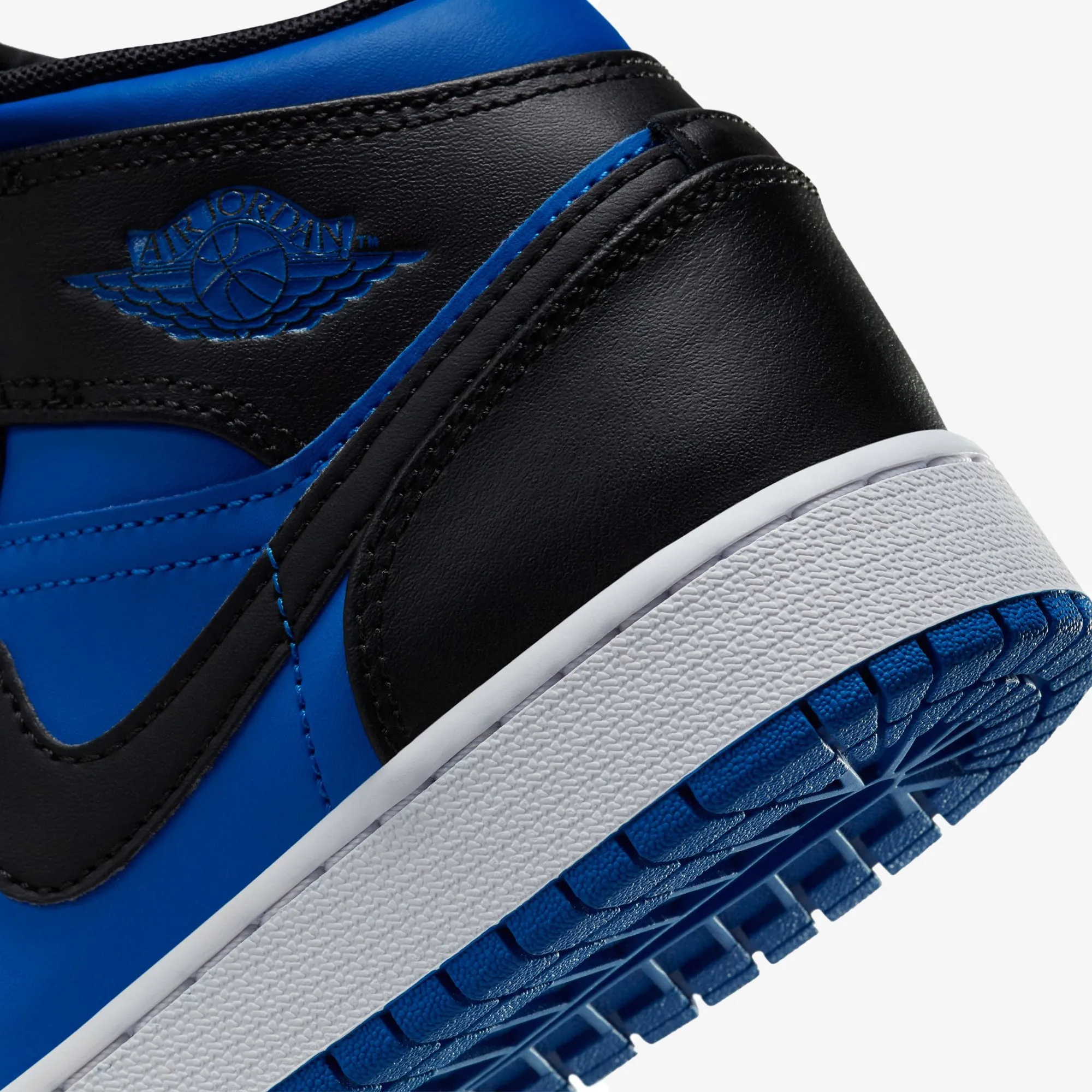 Jordan | AIR JORDAN 1 MID  { BLACK/ROYAL BLUE-BLACK-WHITE