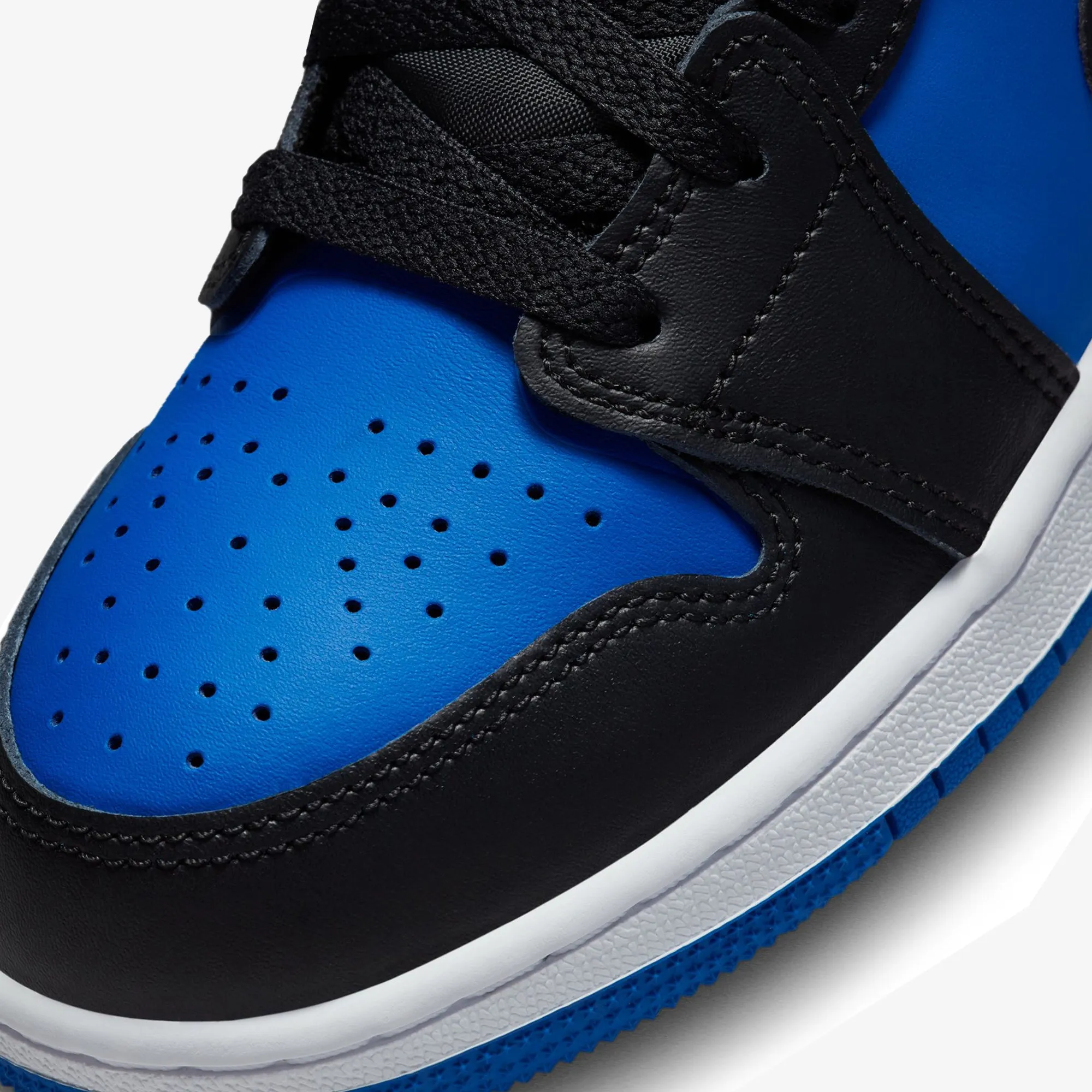 Jordan | AIR JORDAN 1 MID  { BLACK/ROYAL BLUE-BLACK-WHITE