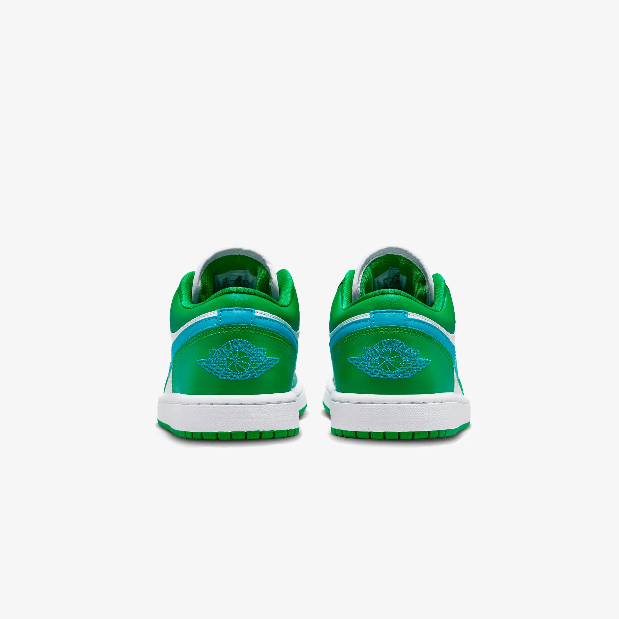 Jordan | WMN'S AIR JORDAN 1 LOW  { LUCKY GREEN/AQUATONE-WHITE