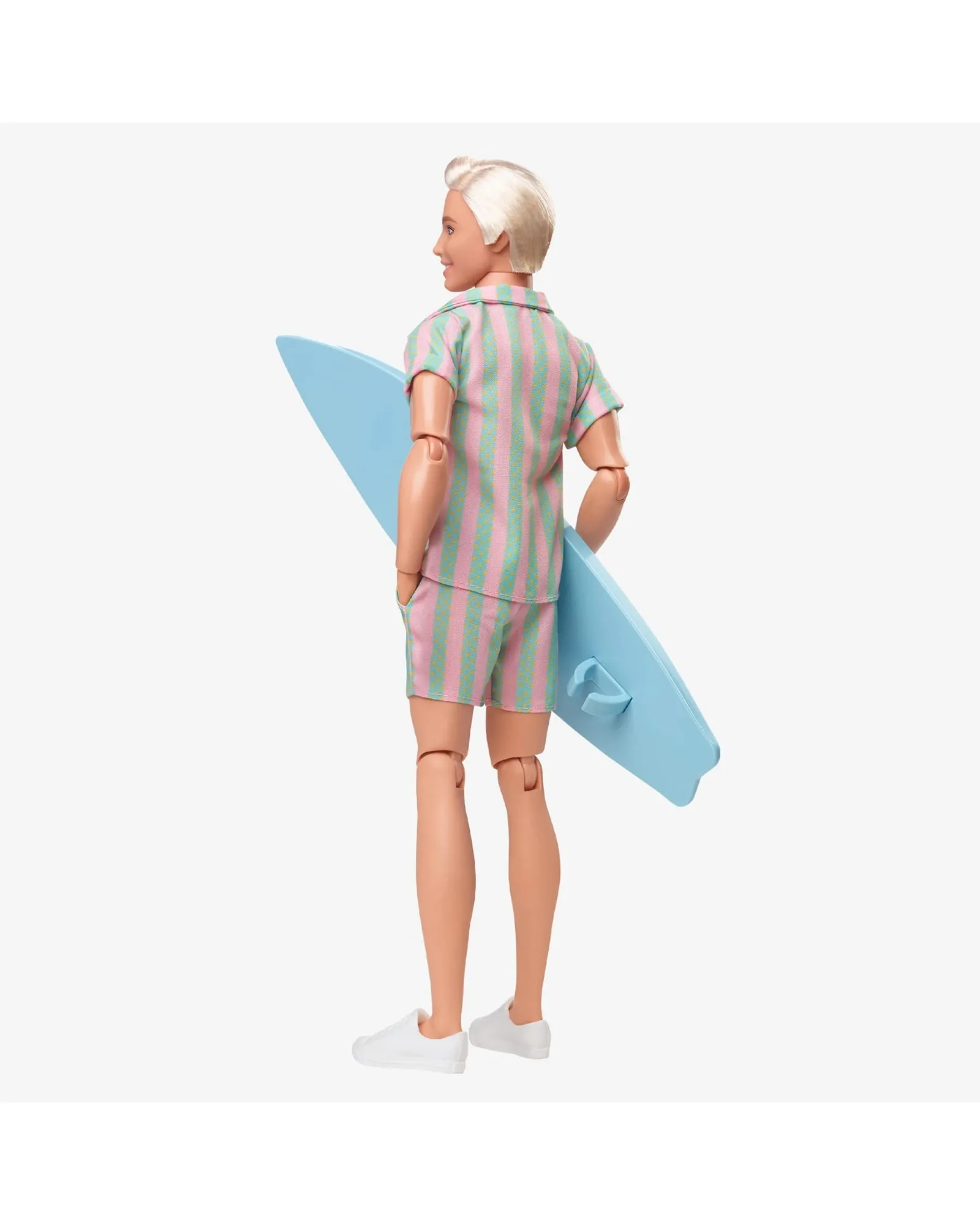 Ken Doll Wearing Pastel Striped Beach Matching Set – Barbie The Movie