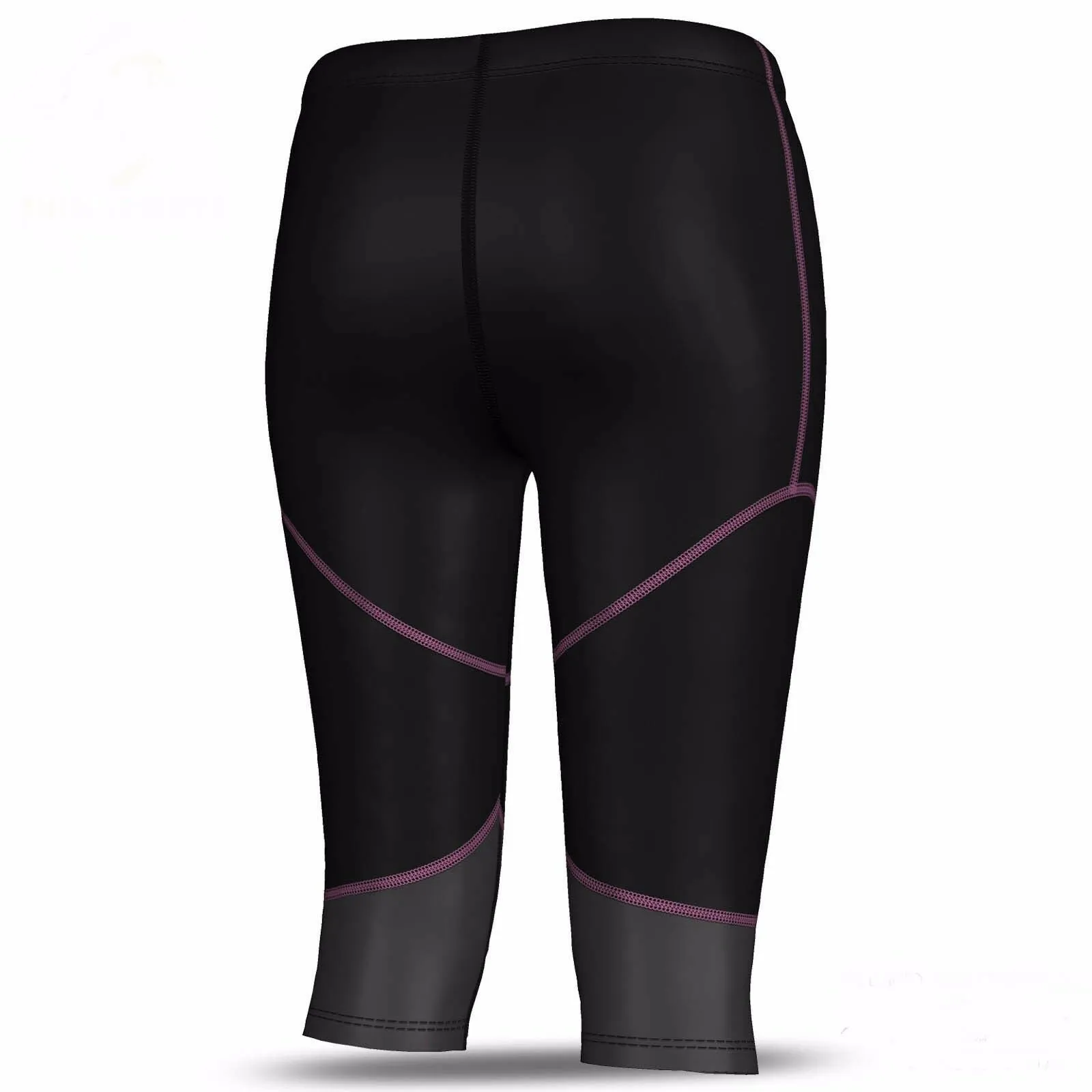 Ladies Womens Black Pink Grey 3/4 Compression Leggings Gym Pants Running Skins