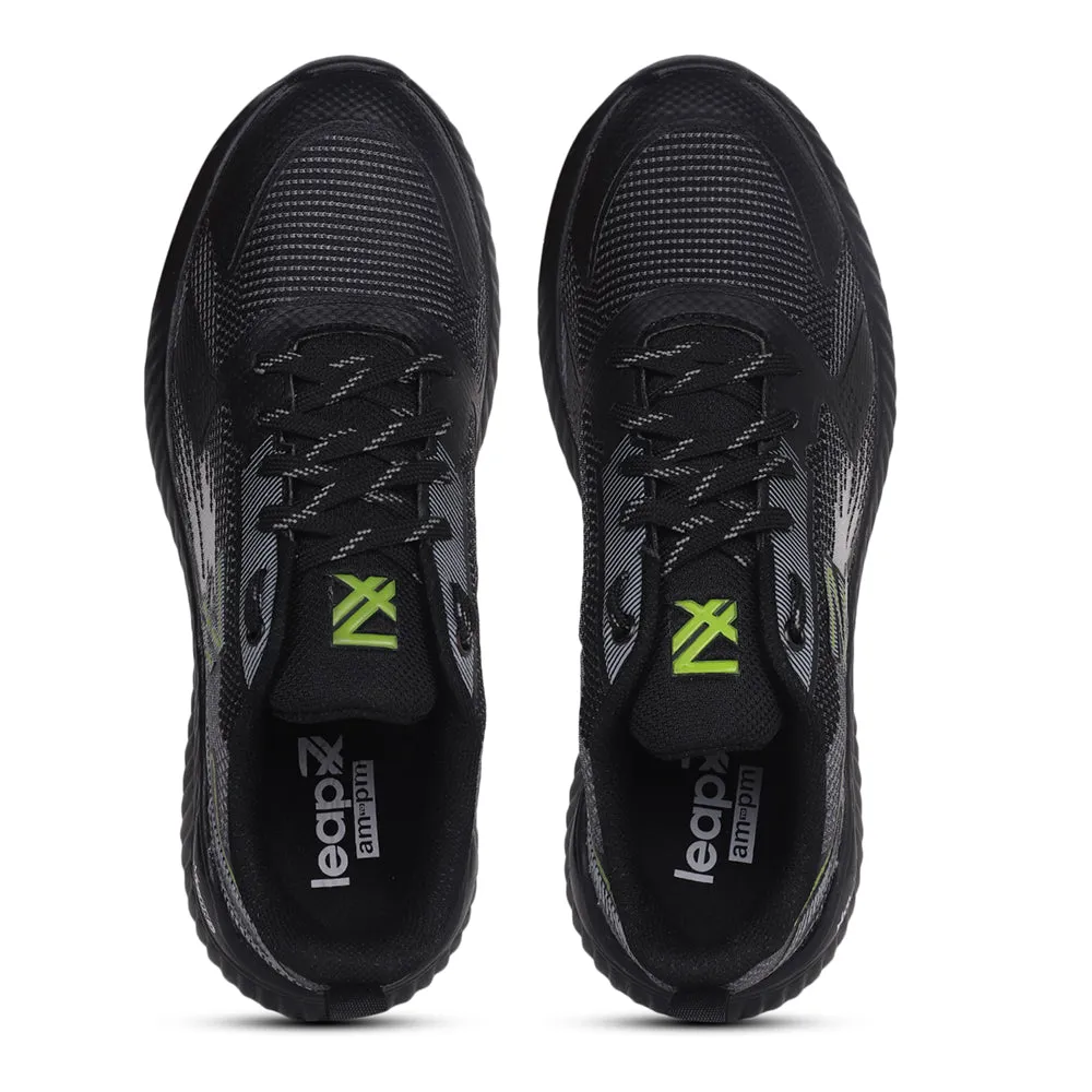 Leap7x By Liberty Men NITSOFT-1E Black Sports Lacing Shoes