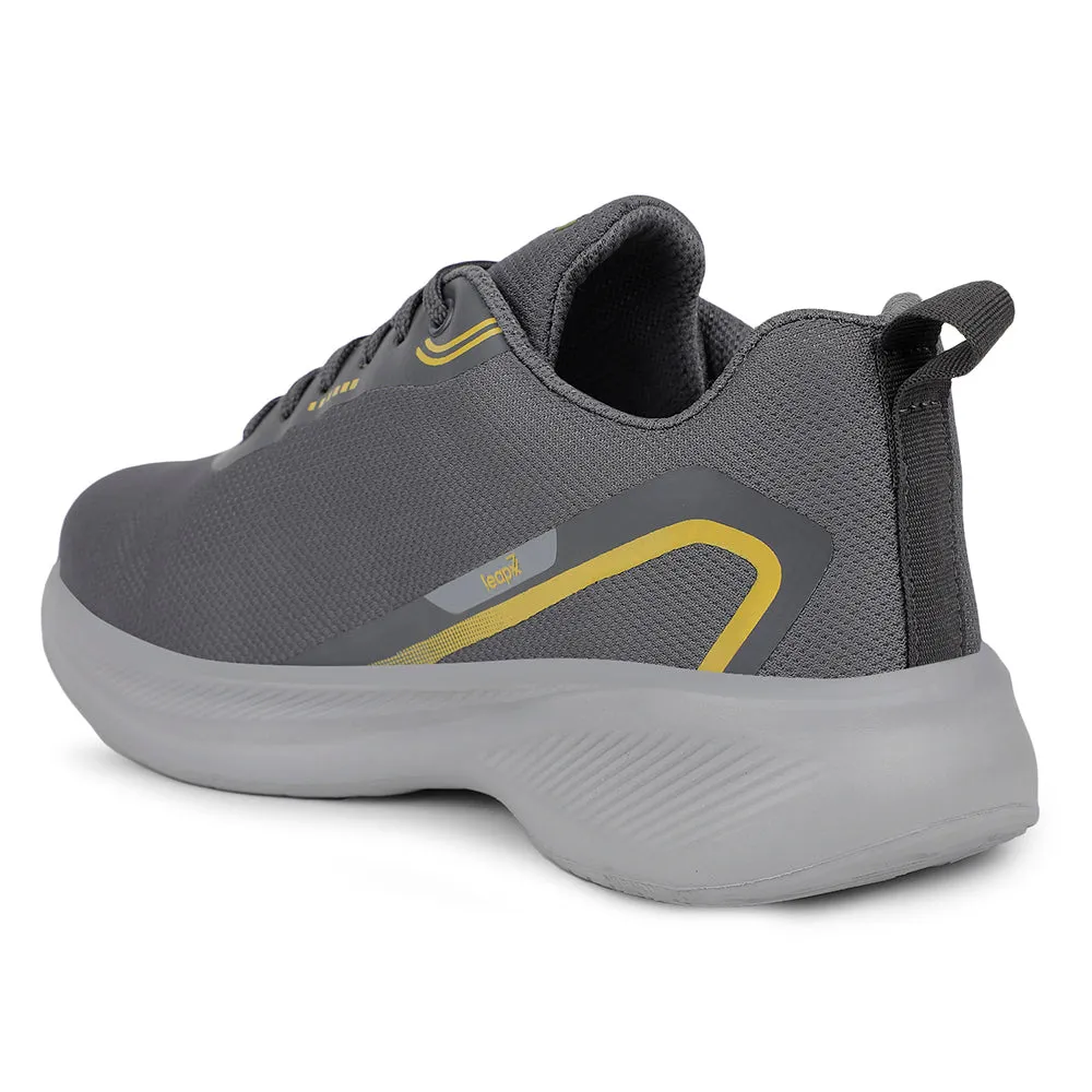 Leap7x Sports Dark Grey Running Shoes For Mens KOOPER-1E By Liberty