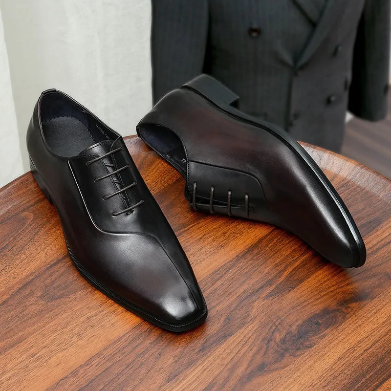 LeatherLux Lace-Up Formal Dress Shoes