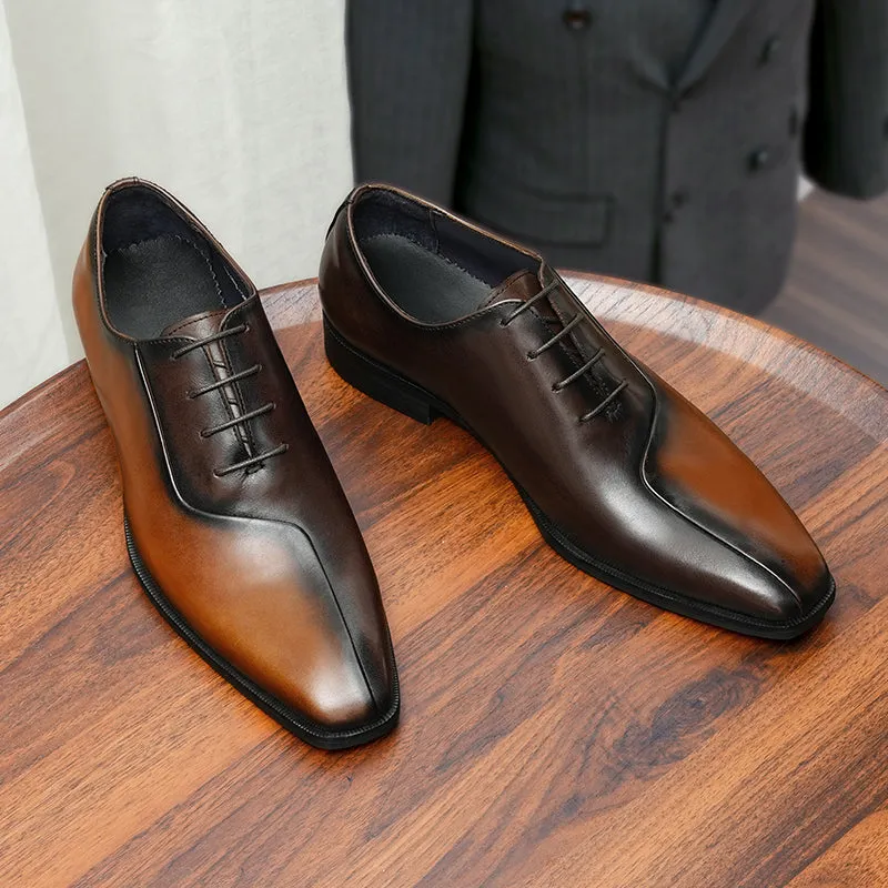 LeatherLux Lace-Up Formal Dress Shoes