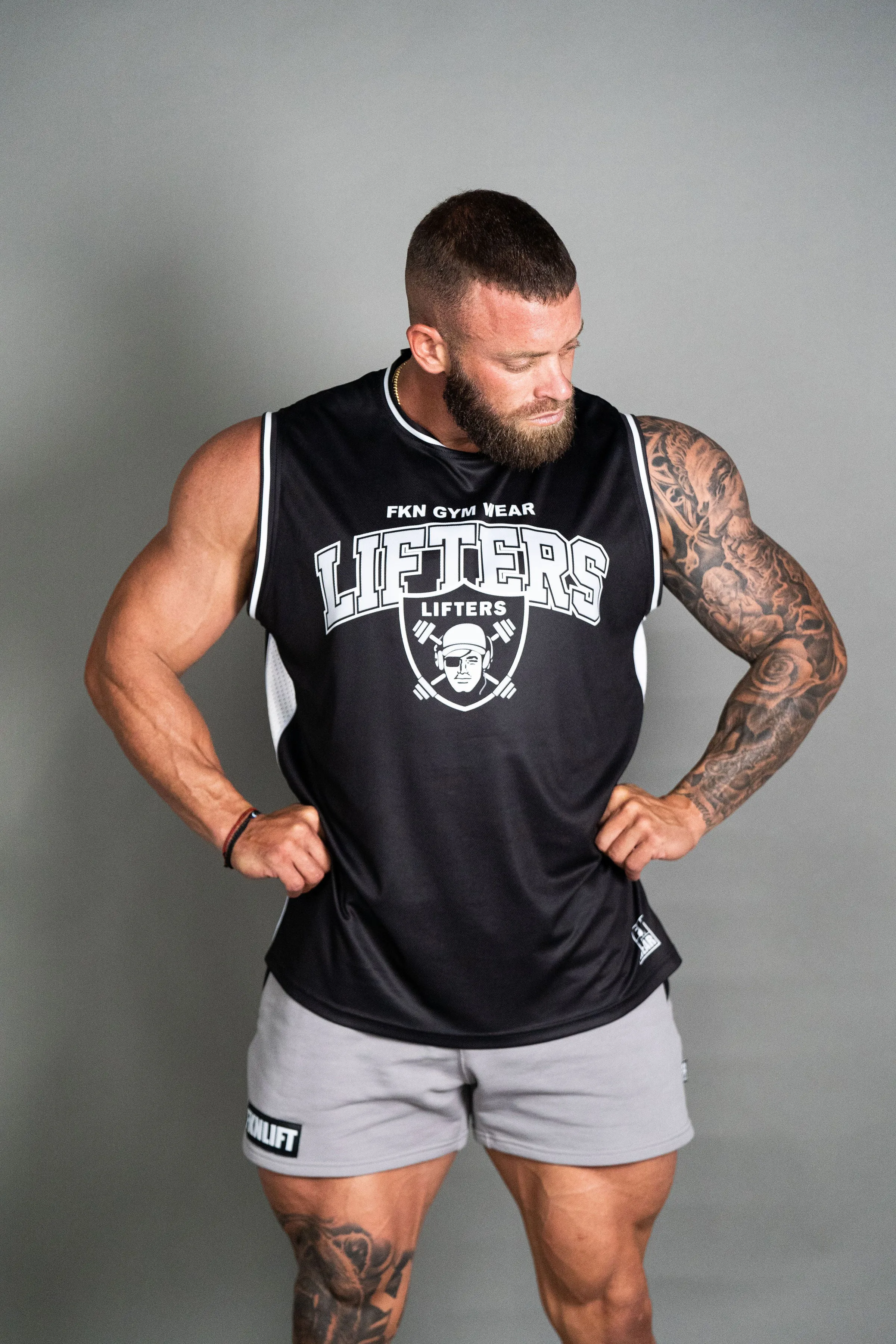 LIFTERS | Men's Gym Training Jersey Singlet | Black