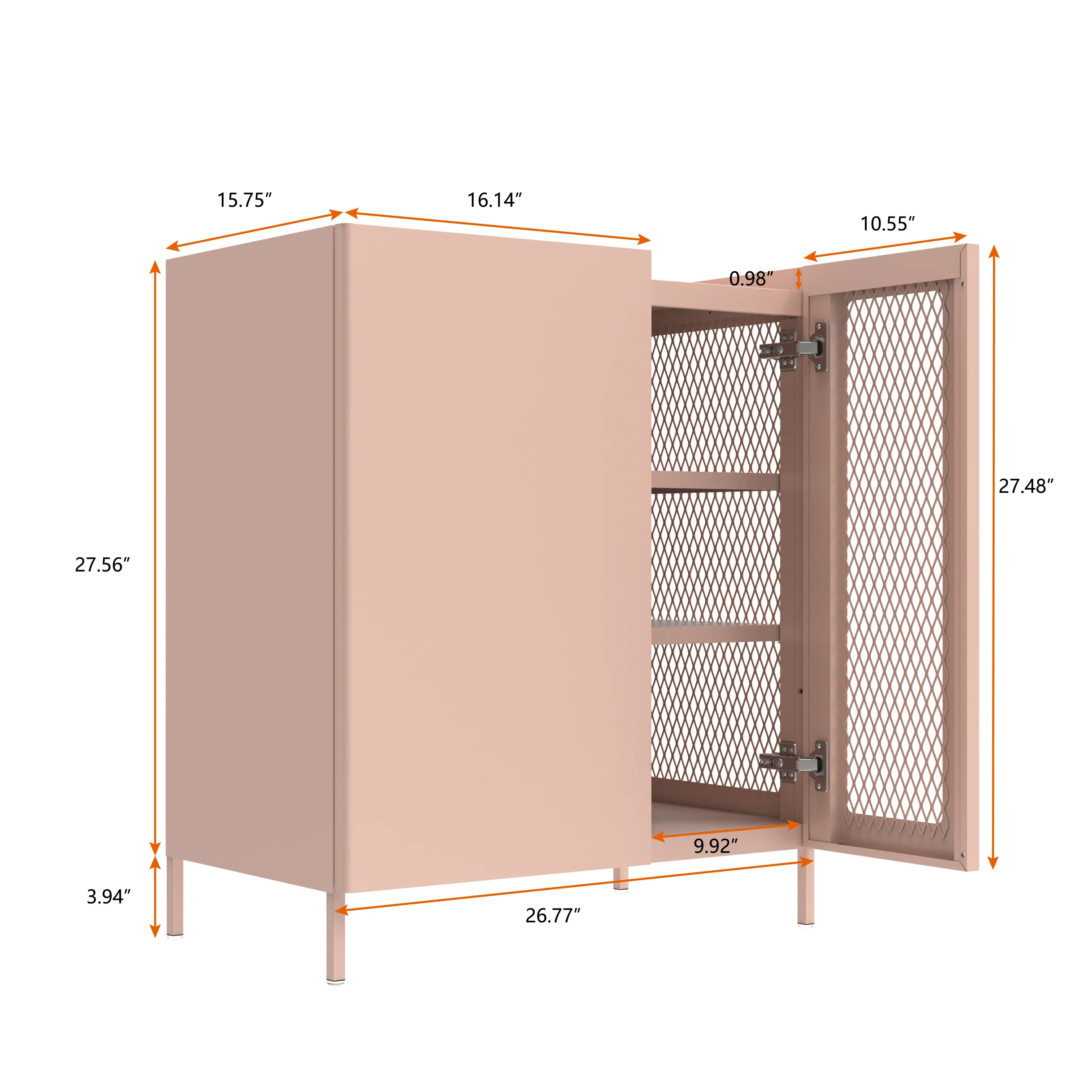 Lynn Metal Sideboard Cabinet - Pink