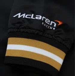 McLaren Racing F1 Mitchell & Ness Special Edition Las Vegas GP Lightweight Satin Full-Snap Jacket- Black