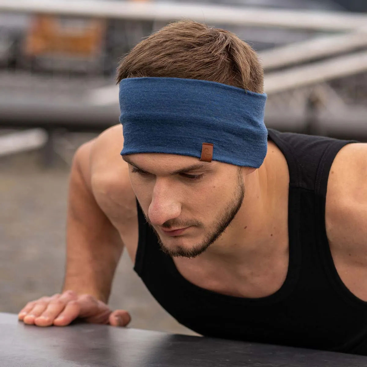 Men's Merino Headband Denim