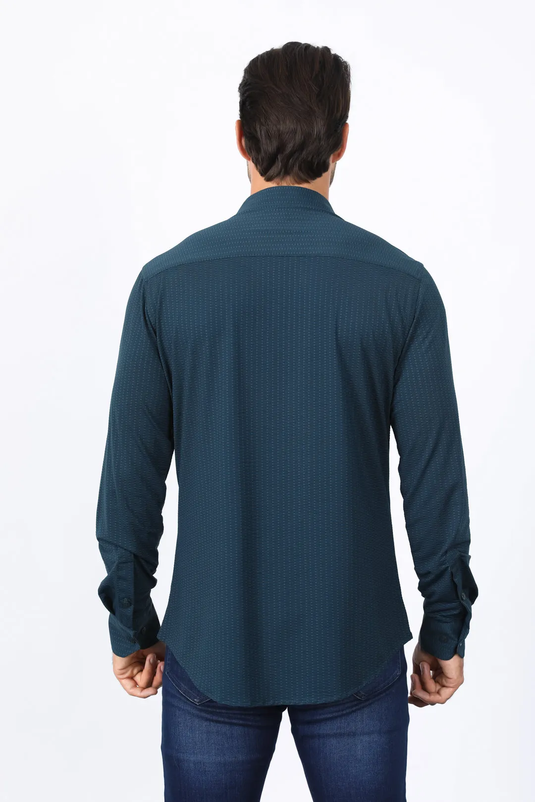 Men’s Modern Fit Stretch Dress Shirt - Teal