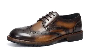 Men's Retro Brogues Leather Derby