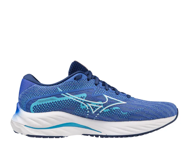 Mizuno Wave Rider 27 Ladies Running Shoe (Ultramarine/White/Aquarious)