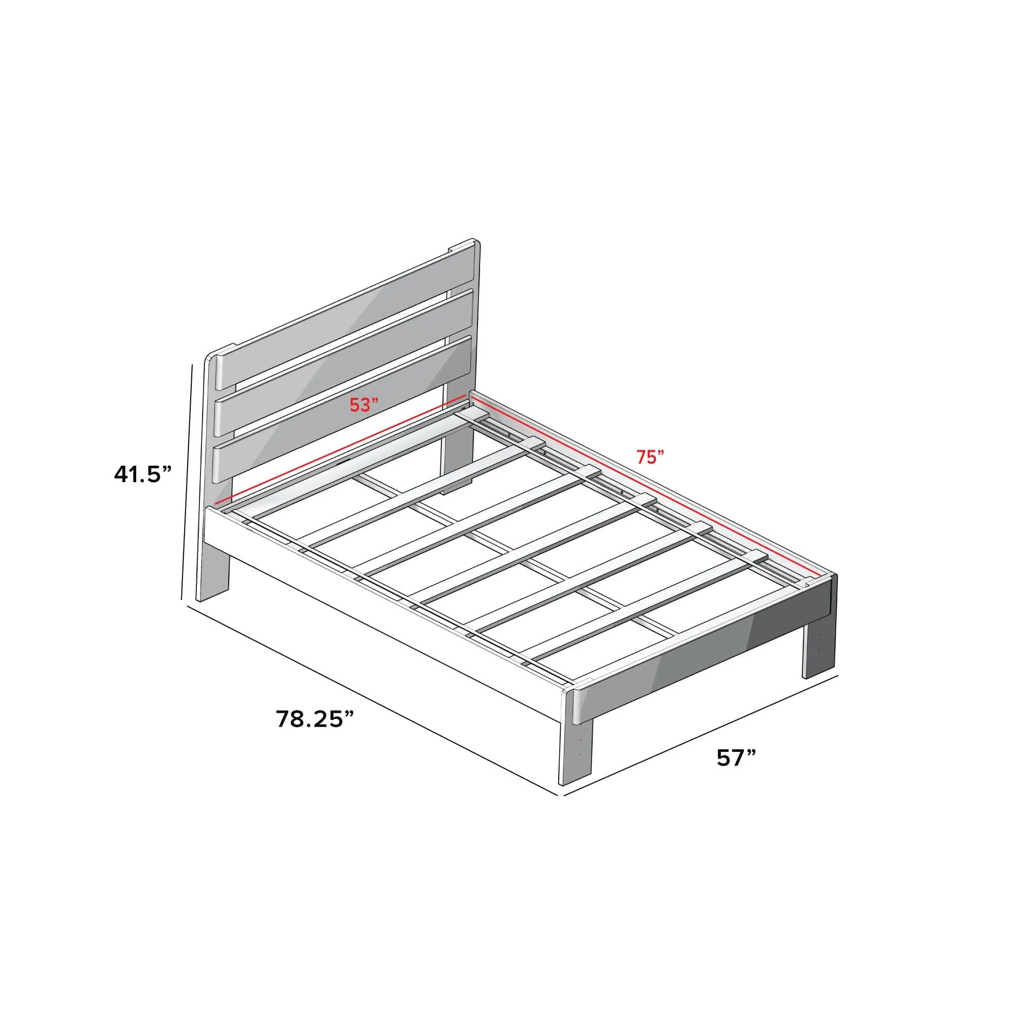 Modern Farmhouse Full Plank Bed With Trundle