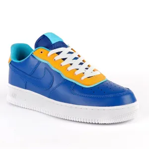 N A F 1 07 Patent RoyalBlue White and yellow Casual Sneakerboots