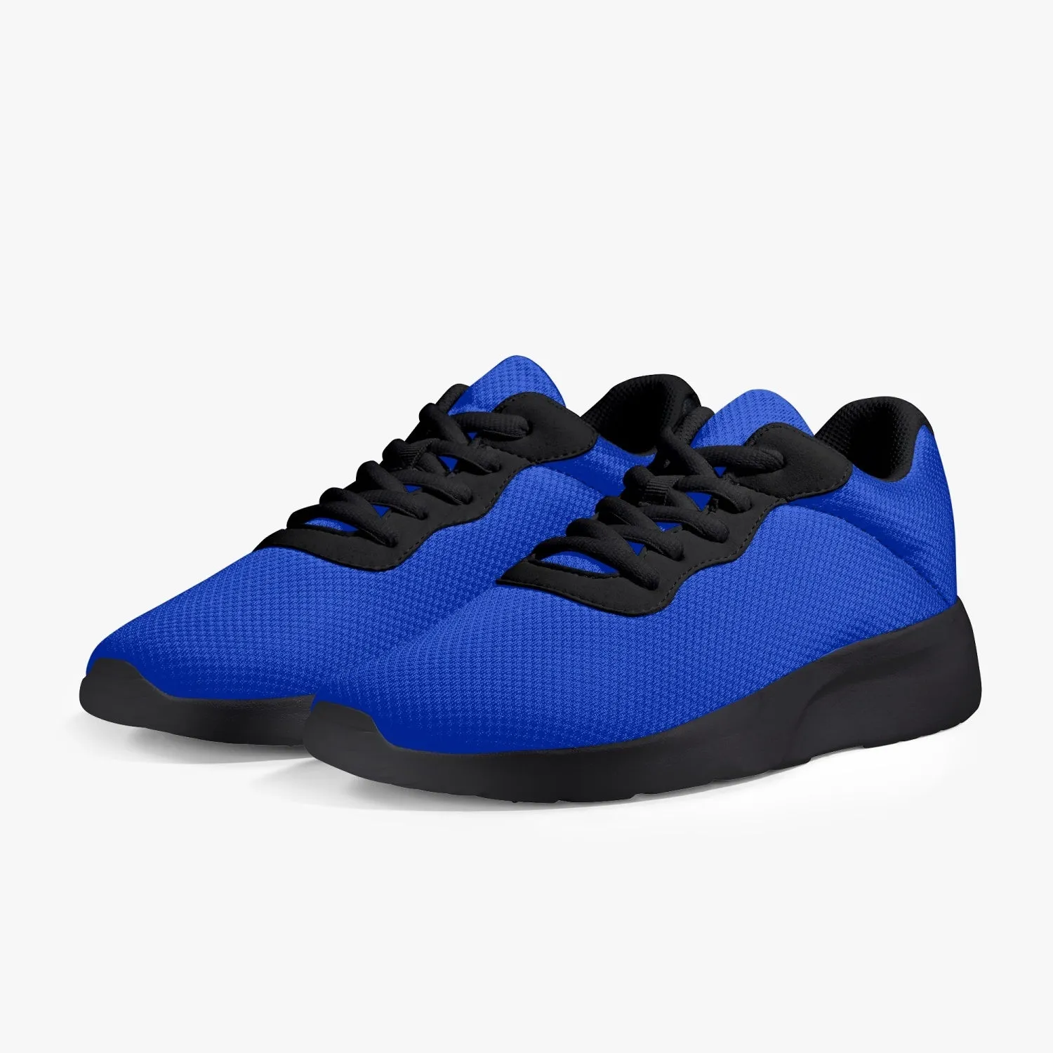 Navy Blue Color Men's Sneakers, Soft Solid Color Best Lifestyle Unisex Casual Designer Mesh Running Shoes With Black Soles