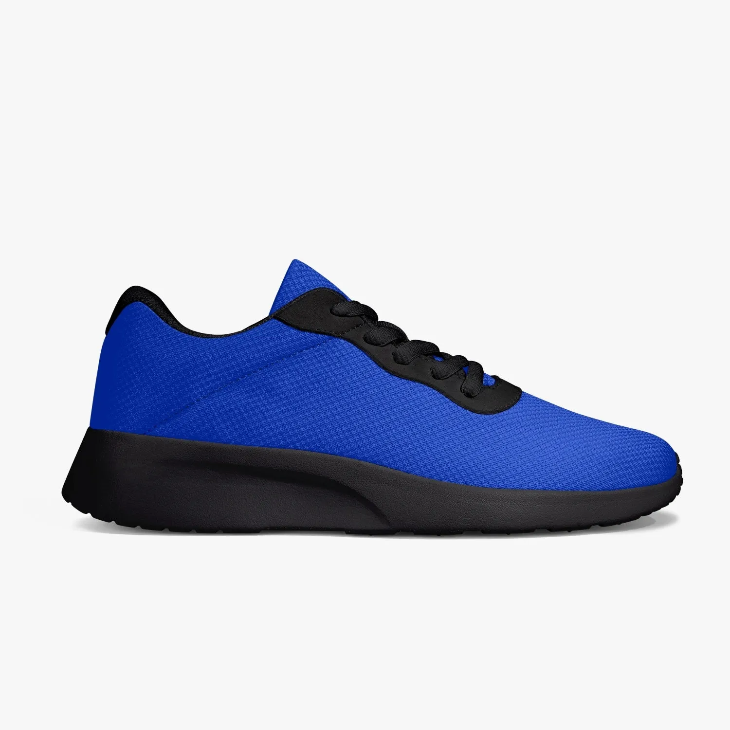 Navy Blue Color Men's Sneakers, Soft Solid Color Best Lifestyle Unisex Casual Designer Mesh Running Shoes With Black Soles