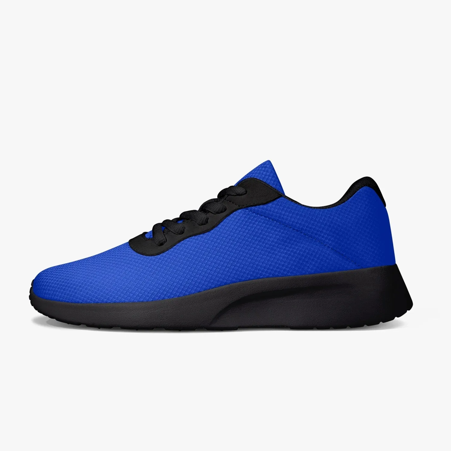 Navy Blue Color Men's Sneakers, Soft Solid Color Best Lifestyle Unisex Casual Designer Mesh Running Shoes With Black Soles