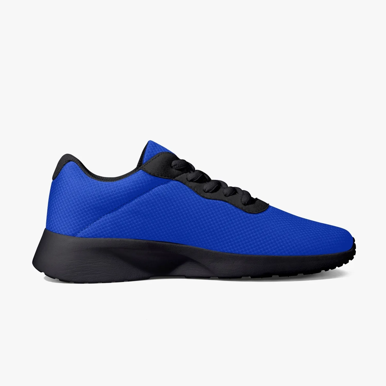 Navy Blue Color Men's Sneakers, Soft Solid Color Best Lifestyle Unisex Casual Designer Mesh Running Shoes With Black Soles