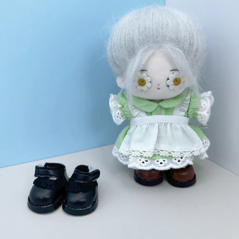 niannyyhouse 10cm Plush Doll Lace Leather Shoes Length 3.8cm Jointed Doll Dress Up